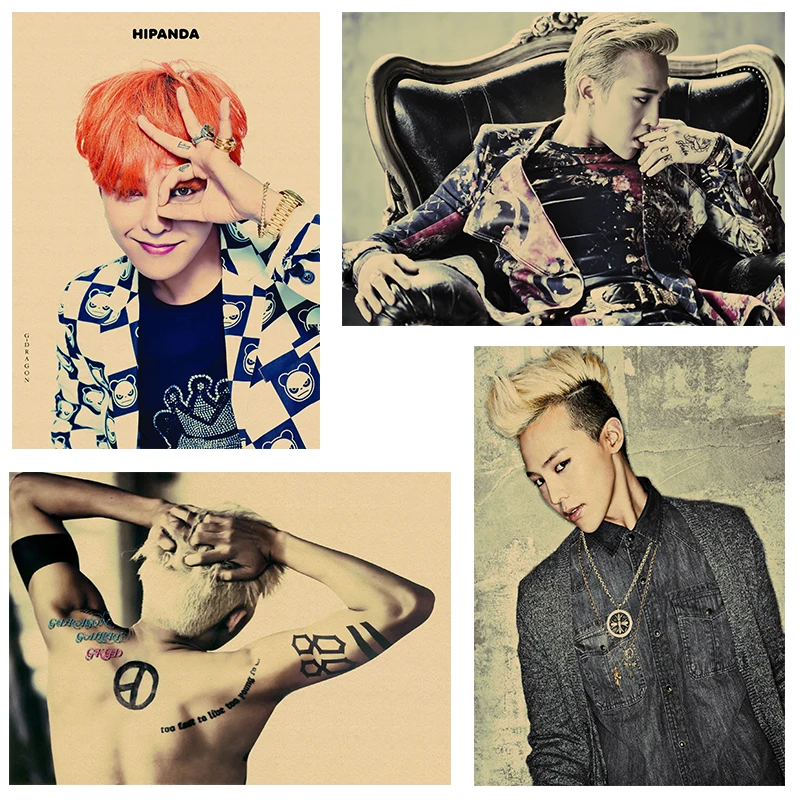 Popular Korean Bigbang G-DRAGON Kraft Paper Poster Bar Cafe Living Room Dining room Wall Decorative Paintings
Popular Korean Bigbang G-DRAGON Kraft Paper Poster Bar Cafe Living Room Dining room Wall Decorative Paintings