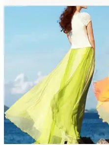1pcs/lot Bohemian style long skirts chiffon casual spring beach skirt for women high waist long skirt s-xl
1pcs/lot Bohemian style long skirts chiffon casual spring beach skirt for women high waist long skirt s-xl
