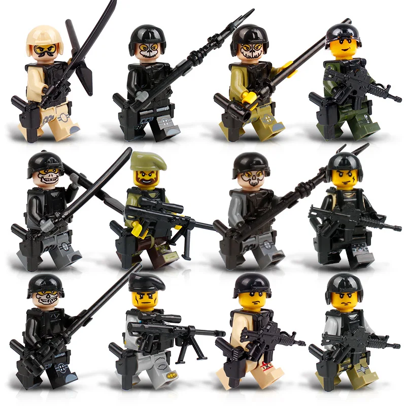 12PCS Wraith Assault Swat Team Army Soldiers Figures With LOT Weapon Guns Sets Compatible LegoINGly Military Building Blocks Toy
12PCS Wraith Assault Swat Team Army Soldiers Figures With LOT Weapon Guns Sets Compatible LegoINGly Military Building Blocks Toy
