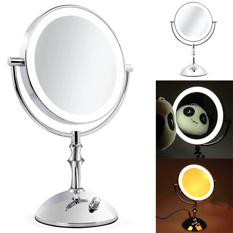 Professional LED Light Brightness Adjustable Makeup Mirror 8 Inch Cosmetic Mirror Double Sided 1/3x Magnifying Bath Mirror
Professional LED Light Brightness Adjustable Makeup Mirror 8 Inch Cosmetic Mirror Double Sided 1/3x Magnifying Bath Mirror