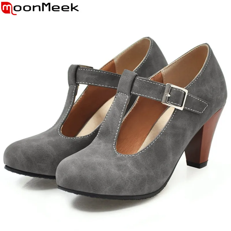 MoonMeek plus size 34-48 fashion spring autumn new shoes women round toe buckle pumps women shoes classic high heels shoes women
MoonMeek plus size 34-48 fashion spring autumn new shoes women round toe buckle pumps women shoes classic high heels shoes women