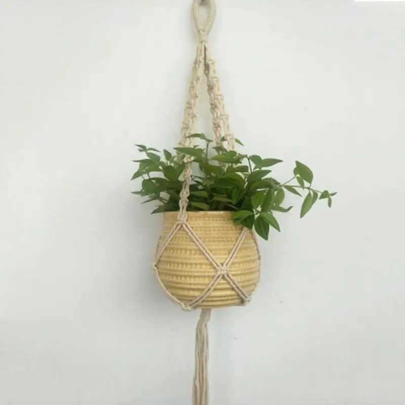 Knotted Flower Plant Pot Hanging Basket Holder Rope Vintage Macrame Flowerpot Holder Display Lifting Rope Wall Art Home Decor
Knotted Flower Plant Pot Hanging Basket Holder Rope Vintage Macrame Flowerpot Holder Display Lifting Rope Wall Art Home Decor