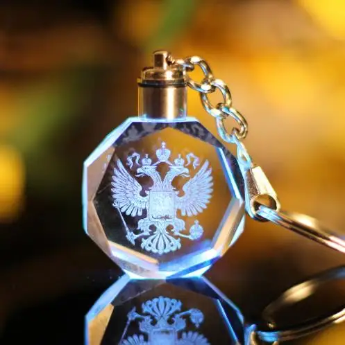 LED Russian Federation Eagle Emblem Laser Engraved Crystal Key Chain Keychain Souvenir Gift Styling Personalized Key Chain
LED Russian Federation Eagle Emblem Laser Engraved Crystal Key Chain Keychain Souvenir Gift Styling Personalized Key Chain