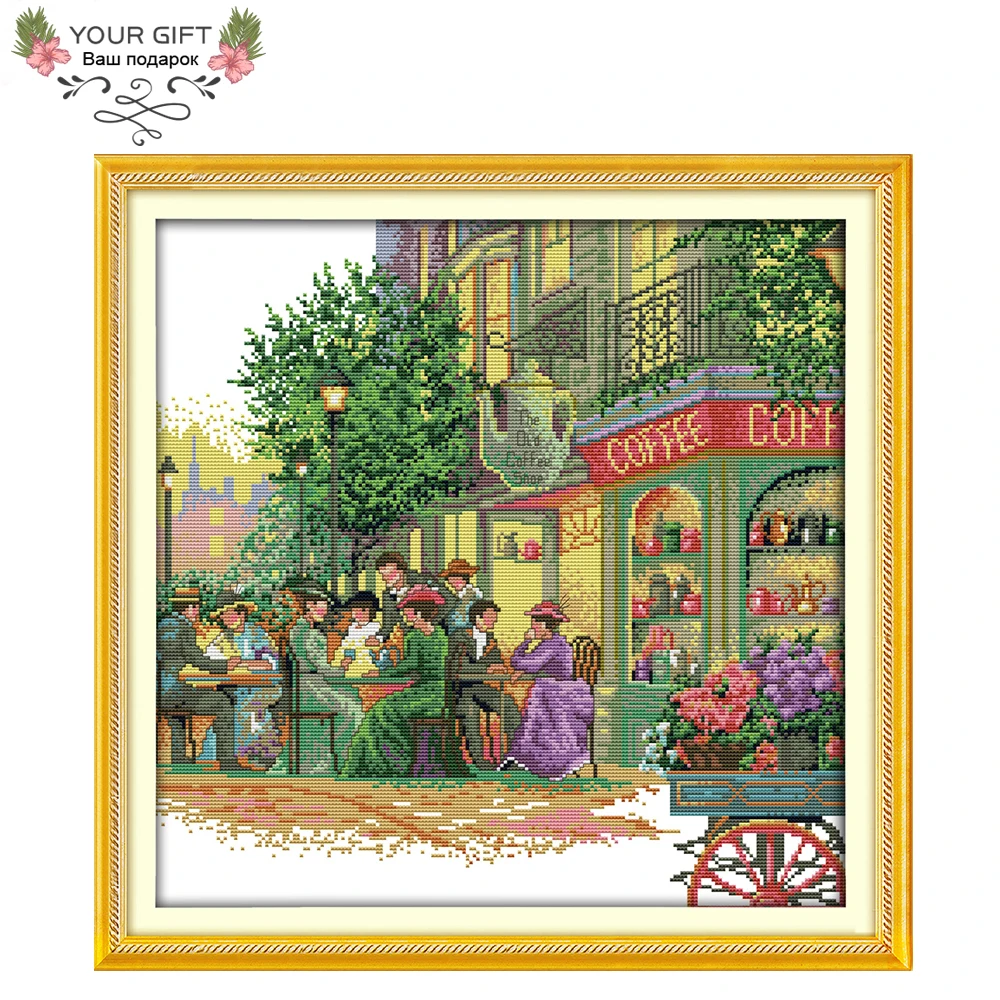 Joy Sunday RA138 14CT 11CT Counted and Stamped Home Decor A Street Cafe Needlework Needlepoint Embroidery DIY Cross Stitch kits
Joy Sunday RA138 14CT 11CT Counted and Stamped Home Decor A Street Cafe Needlework Needlepoint Embroidery DIY Cross Stitch kits