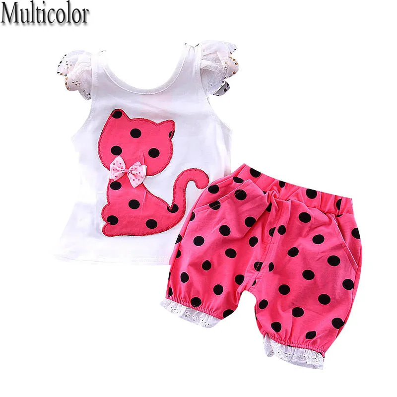 Multicolor New Girls Summer Clothes Set Kids Wave point Top + short Pants 2 Piece Set Children Clothing Suit Baby Girl Clothes
Multicolor New Girls Summer Clothes Set Kids Wave point Top + short Pants 2 Piece Set Children Clothing Suit Baby Girl Clothes