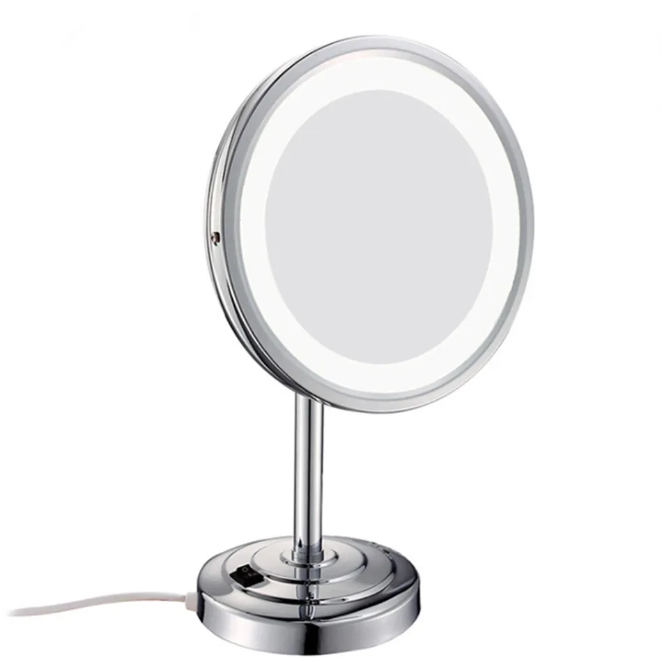 8 Inch Led Cosmetic Mirror with Light 1/3X Copper+304 Stainless Steel Makeup Mirror with Light Table Stand Mirror
8 Inch Led Cosmetic Mirror with Light 1/3X Copper+304 Stainless Steel Makeup Mirror with Light Table Stand Mirror