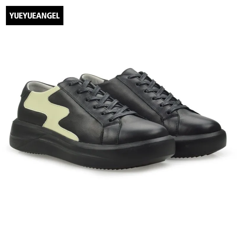 Real Leather Casual Flat Shoes Men Low Top Sneakers Fashion Lace Up Mixed Colors Platform Footwear Zapatos Hombre Plus Size 45
Real Leather Casual Flat Shoes Men Low Top Sneakers Fashion Lace Up Mixed Colors Platform Footwear Zapatos Hombre Plus Size 45