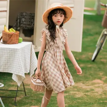 2019 Korean style girls ruffles dress fashion summer girls vest dresses 4-9t B596
2019 Korean style girls ruffles dress fashion summer girls vest dresses 4-9t B596