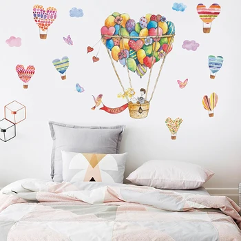 Wall Stickers Removable Heart Shaped Balloon Patterns for Bedroom Decoration PVC Wall Decal For Kids Rooms Bedroom Decor
Wall Stickers Removable Heart Shaped Balloon Patterns for Bedroom Decoration PVC Wall Decal For Kids Rooms Bedroom Decor