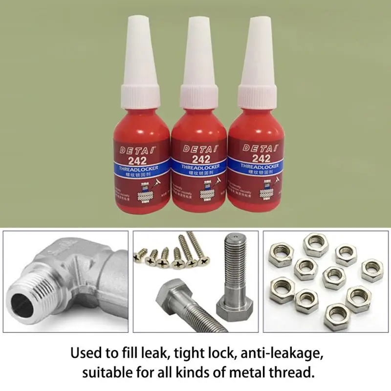 242 Screw glue 10ml Blue Anti-pressure Wire Sealing Anaerobic Glue Anti-corrosion Thread Locking agent Anaerobic adhesive
242 Screw glue 10ml Blue Anti-pressure Wire Sealing Anaerobic Glue Anti-corrosion Thread Locking agent Anaerobic adhesive