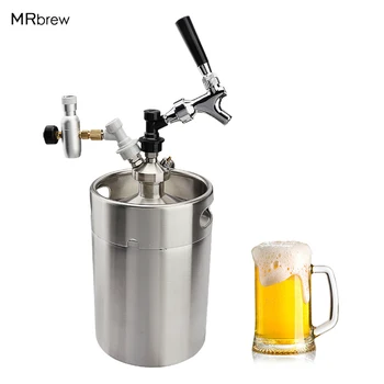 5L Mini Beer Keg Growler for Craft Beer Dispenser System CO2 Draft Beer Faucet with Perfect Pour Regulator
5L Mini Beer Keg Growler for Craft Beer Dispenser System CO2 Draft Beer Faucet with Perfect Pour Regulator