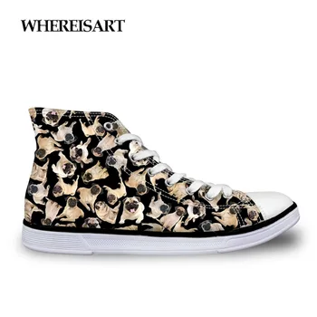 WHEREISART Trendy High Top Shoes Man Pug Dog Printing Sneakers Flats Men Vulcanize Shoes Animals Cat Casual Shoes Men Walking
WHEREISART Trendy High Top Shoes Man Pug Dog Printing Sneakers Flats Men Vulcanize Shoes Animals Cat Casual Shoes Men Walking
