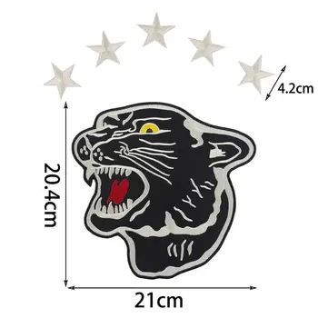 Black Tiger with Stars Back Jacket Embroidered Patches for Clothing Iron on DIY Design Customized Applique Twill Fabric Badges
Black Tiger with Stars Back Jacket Embroidered Patches for Clothing Iron on DIY Design Customized Applique Twill Fabric Badges