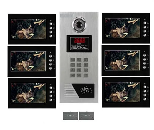 New Arrival Home security Video Intercom System 7" LCD Video Door Phone IR Home Building Video Doorbell For 6-Apartments
New Arrival Home security Video Intercom System 7" LCD Video Door Phone IR Home Building Video Doorbell For 6-Apartments