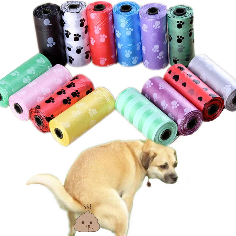 

Portable Degradable Pet Waste Poop Bags 10 Roll 150pcs Dog Cat Clean Up Refill Garbage bag for Pet Cleaning Supplies #F#40DC14