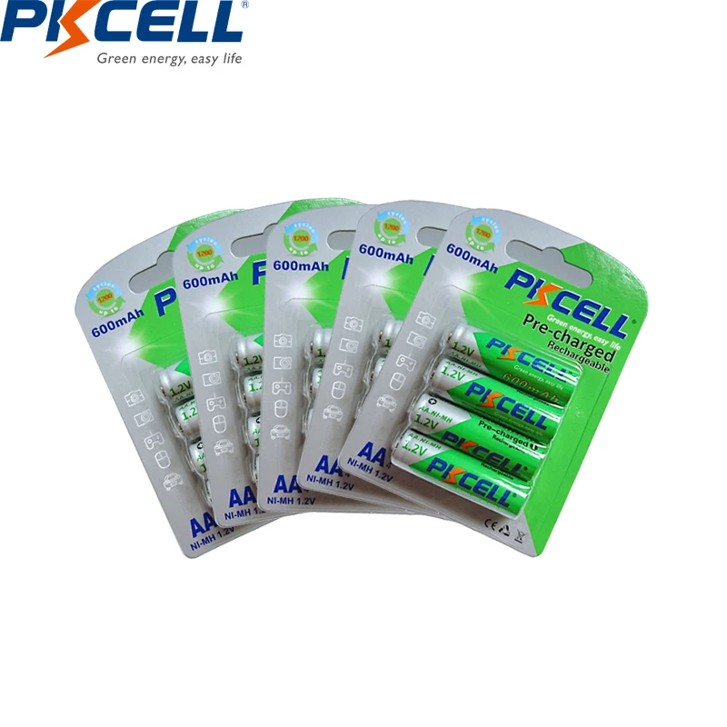 20PCS PKCELL AA 1.2V 600MAH NIMH AA rechargeable battery aa LSD Pre-Charged Batteries Recharging For Toys Camera Microphone
20PCS PKCELL AA 1.2V 600MAH NIMH AA rechargeable battery aa LSD Pre-Charged Batteries Recharging For Toys Camera Microphone