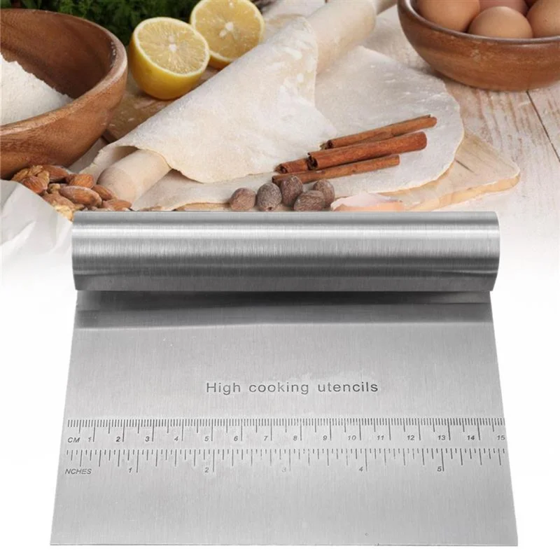 Stainless Steel Pizza Dough Scraper Cutter Fondant Cake Decoration Tools Kitchen Accessories Baking Pastry Spatulas Cutters
Stainless Steel Pizza Dough Scraper Cutter Fondant Cake Decoration Tools Kitchen Accessories Baking Pastry Spatulas Cutters
