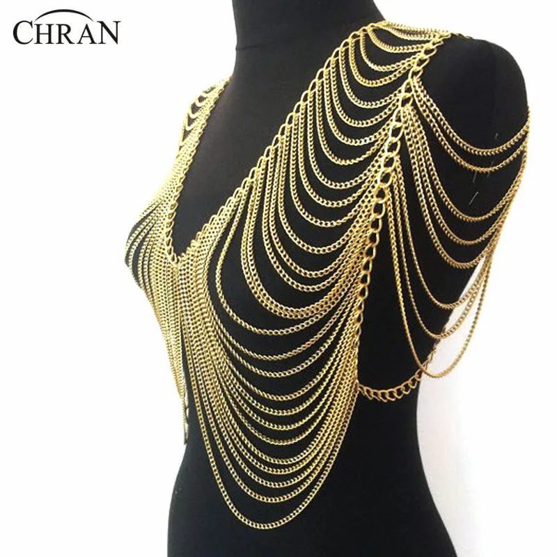 Hot New Fashion Women Jewelry Gold Silver Tassels Link Body Shoulder Chain Necklace&Pendant Sexy China Bra B0666
Hot New Fashion Women Jewelry Gold Silver Tassels Link Body Shoulder Chain Necklace&Pendant Sexy China Bra B0666