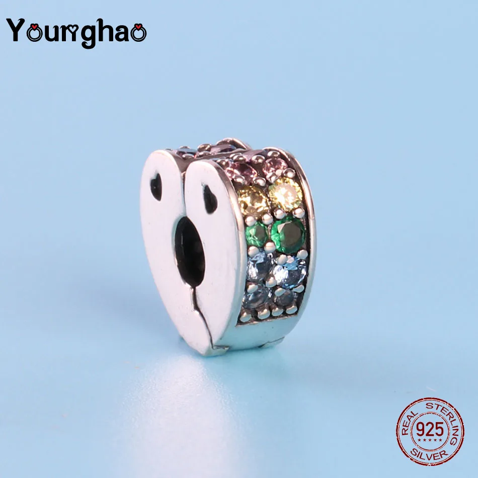Younghao Jewelry Fits Original Pandora Charms Bracelet 925 Silver Love Heart CZ Lock Clip Stopper Beads DIY Women Gifts Berloque
Younghao Jewelry Fits Original Pandora Charms Bracelet 925 Silver Love Heart CZ Lock Clip Stopper Beads DIY Women Gifts Berloque