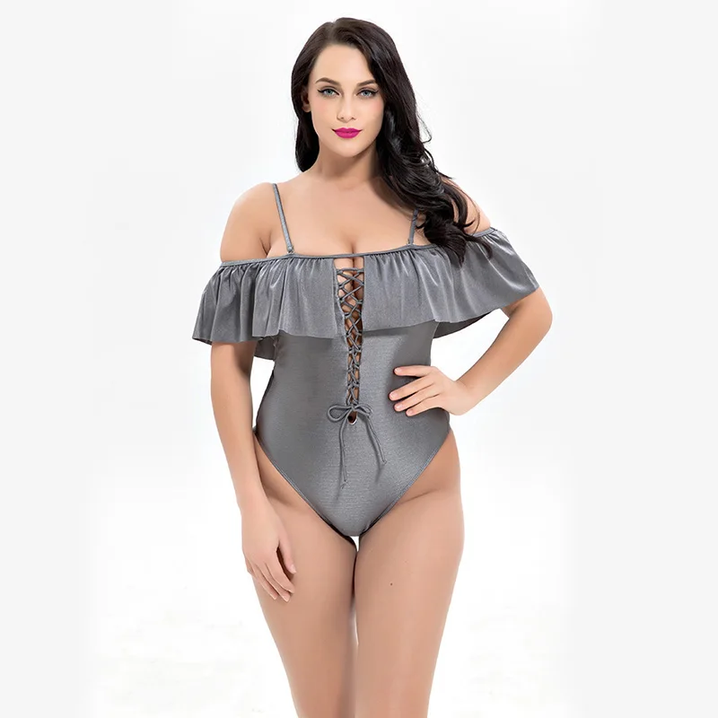 One Piece Plus Size Swimwear One Piece Bathing Suit Vintage Solid Female Ruffle Swimsuit for Women Sexy Bathing Suit Big Size 
One Piece Plus Size Swimwear One Piece Bathing Suit Vintage Solid Female Ruffle Swimsuit for Women Sexy Bathing Suit Big Size