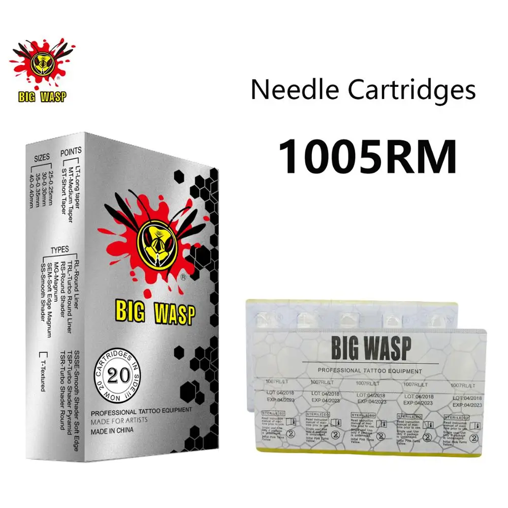 BIGWASP 1005RM Tattoo Needle Cartridges #10 Bugpin (0.30mm) 5 Curved Magnum 5RM for Cartridge Tattoo Machines & Grips 20Pcs
BIGWASP 1005RM Tattoo Needle Cartridges #10 Bugpin (0.30mm) 5 Curved Magnum 5RM for Cartridge Tattoo Machines & Grips 20Pcs