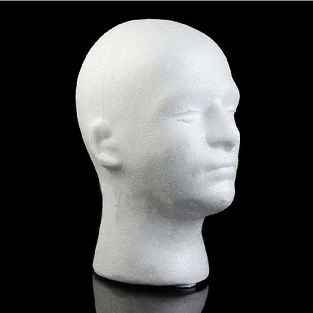 Männlicher Kopf Modell Leichte Robuste Styropor-Schaum-Perücke-Stand-Ausstellung 