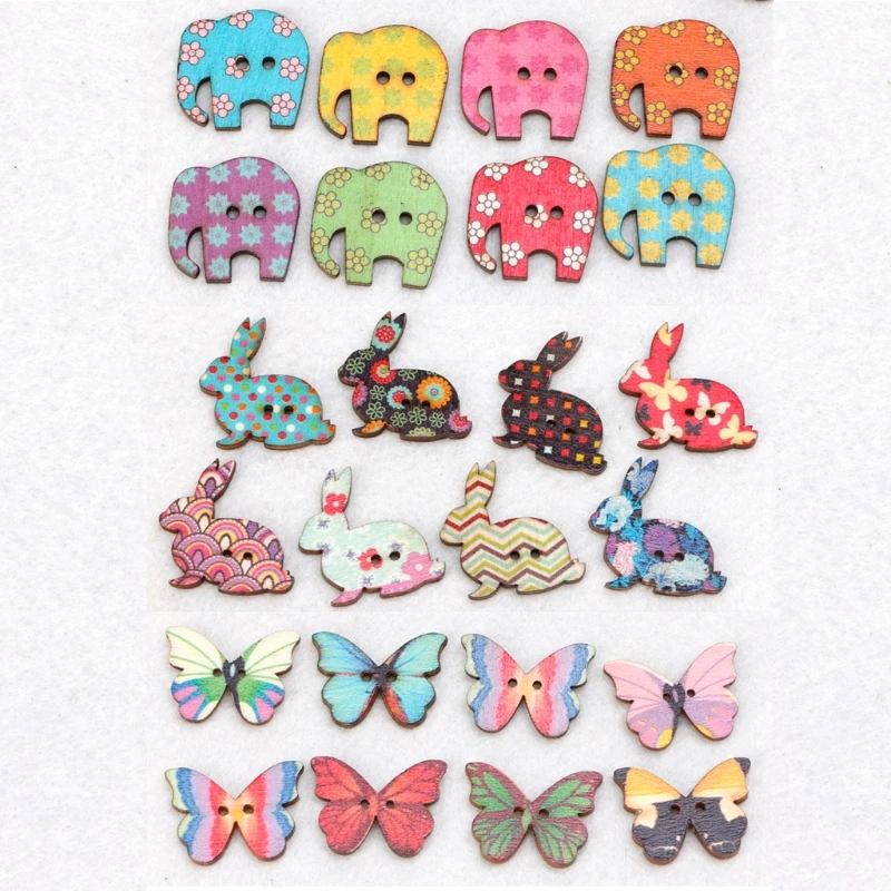 JAVRICK 50PCS Mixed Jewelry Wood Butterfly Elephant Rabbit Buttons Sewing Scrapbooking 2 Holes DIY Accessories
JAVRICK 50PCS Mixed Jewelry Wood Butterfly Elephant Rabbit Buttons Sewing Scrapbooking 2 Holes DIY Accessories