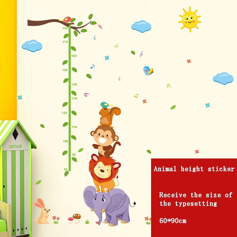 Jungle Animals Lion Monkey Height Measure Sticker For Kids Rooms Growth Chart Decoration Height Sticker GF29
Jungle Animals Lion Monkey Height Measure Sticker For Kids Rooms Growth Chart Decoration Height Sticker GF29