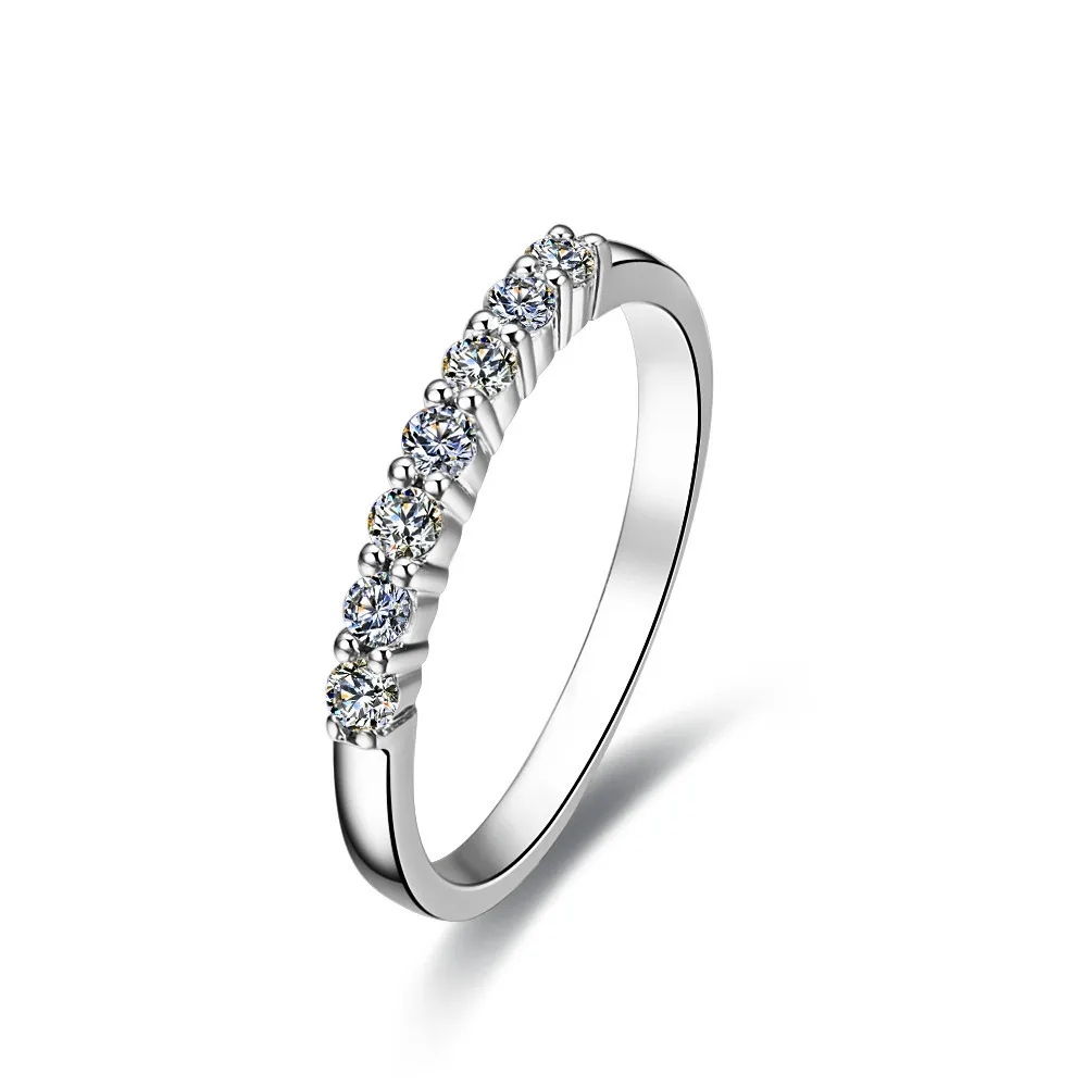7Stones Wedding Baand Ring SONA Synthetic Diamonds Ring For Women Wedding Sterling Silver Jewelry Semi Mounting Promotion Price
7Stones Wedding Baand Ring SONA Synthetic Diamonds Ring For Women Wedding Sterling Silver Jewelry Semi Mounting Promotion Price