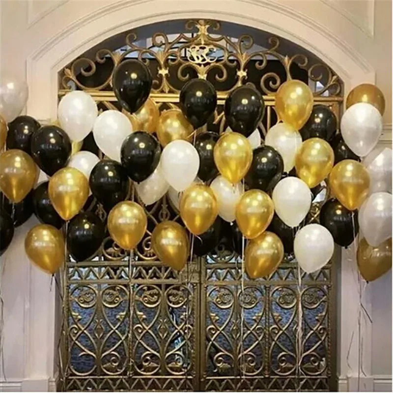20pcs 1.2g Gold Black White Latex Balloon Inflatable Air Balls Children Birthday Party Balloons Wedding Decoration helium Balls
20pcs 1.2g Gold Black White Latex Balloon Inflatable Air Balls Children Birthday Party Balloons Wedding Decoration helium Balls