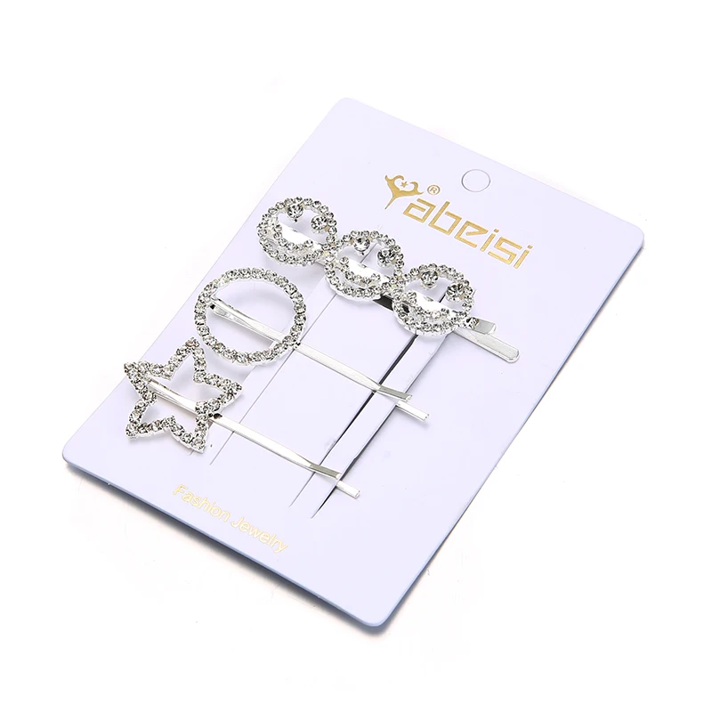 1 Pcs Fashion Crystal Rhinestones Hairpin Star Triangle Round Shape Women Hair Clips Barrettes Hair Styling Accessories j1-013
1 Pcs Fashion Crystal Rhinestones Hairpin Star Triangle Round Shape Women Hair Clips Barrettes Hair Styling Accessories j1-013