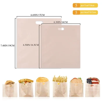 10 pcs Toaster Bags for Grilled Cheese Sandwiches Made Easy Reusable Non-stick Baked Toast Bread Bags Sandwiches Heating Bag
10 pcs Toaster Bags for Grilled Cheese Sandwiches Made Easy Reusable Non-stick Baked Toast Bread Bags Sandwiches Heating Bag