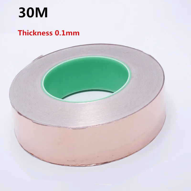 30 Meter double conductive copper foil tape double sided conductive copper foil conductive heat shield tape 0.1mm thick
30 Meter double conductive copper foil tape double sided conductive copper foil conductive heat shield tape 0.1mm thick