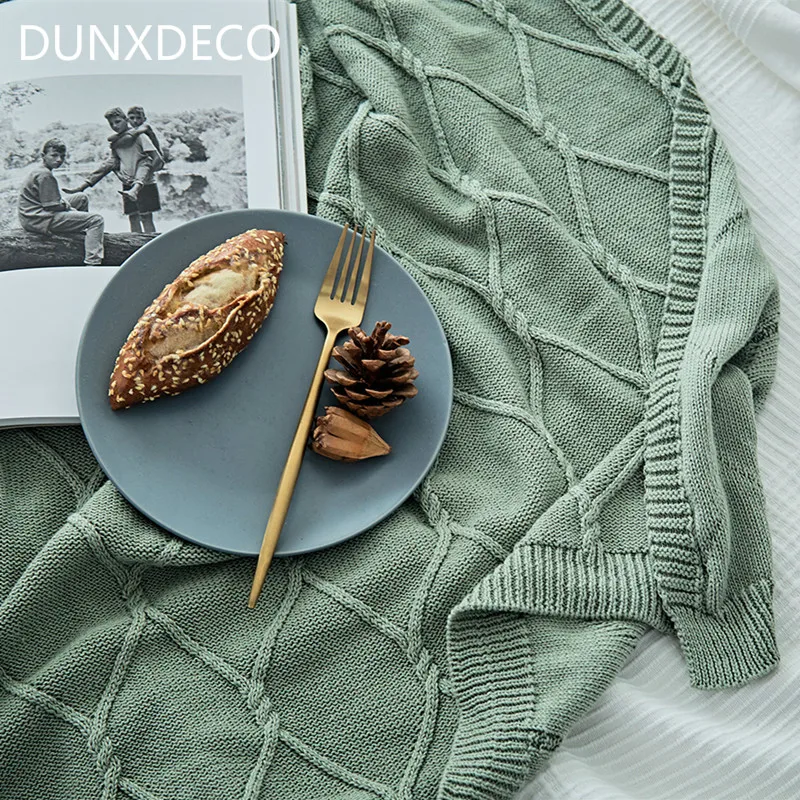 DUNXDECO Blanket Cotton Knitting Throw Nordic Classical Wave Modern Simple Air-condition Sofa Bedding Room Decoration 130x180CM
DUNXDECO Blanket Cotton Knitting Throw Nordic Classical Wave Modern Simple Air-condition Sofa Bedding Room Decoration 130x180CM