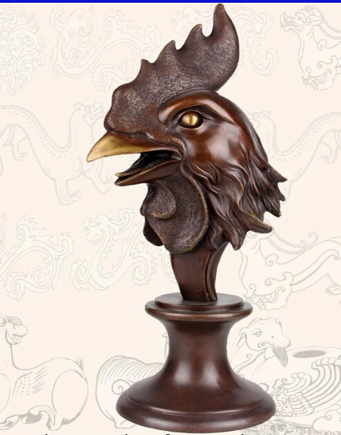 China Bronze Copper Decoration Sculpture Zodiac Chicken Cock Rooster Head Statue
China Bronze Copper Decoration Sculpture Zodiac Chicken Cock Rooster Head Statue