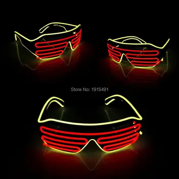 2017 New Type Twin Color Cold Light Shutter Sunglasses Wedding Costume Supplies EL wire Eyewear for Holiday Lighting,Dance Party
2017 New Type Twin Color Cold Light Shutter Sunglasses Wedding Costume Supplies EL wire Eyewear for Holiday Lighting,Dance Party
