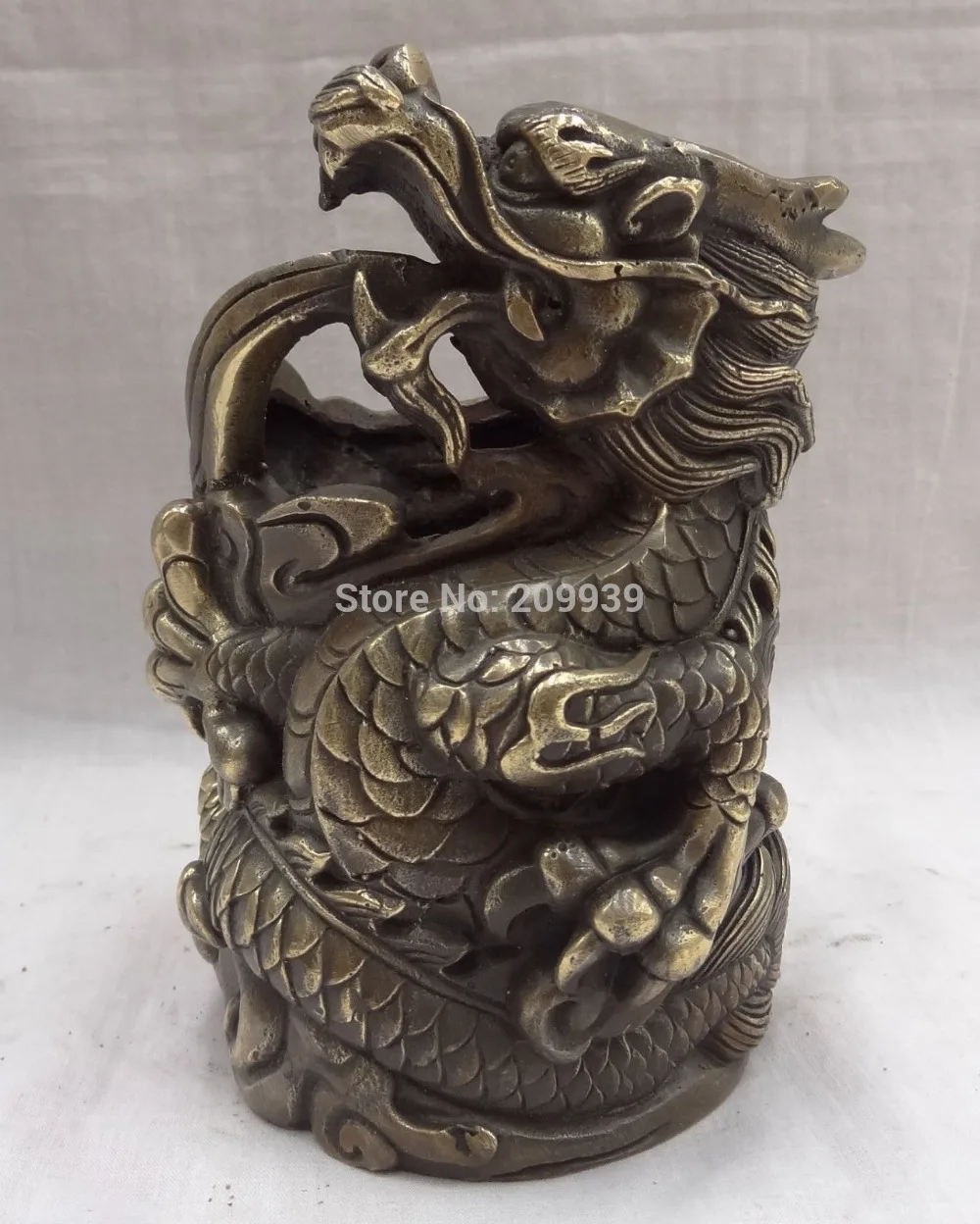 huij 005602 China Bronze Collect Dragon Head Ball Statue Pencil Vase Pot Brush Barrel Holder (A0314)
huij 005602 China Bronze Collect Dragon Head Ball Statue Pencil Vase Pot Brush Barrel Holder (A0314)