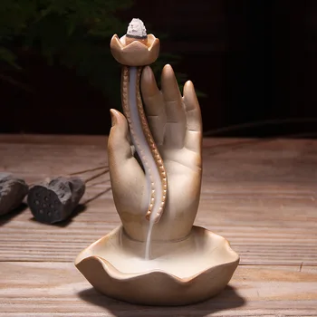 Ceramic backflowing incense burner sandalwood incense censer home decor ornaments incense base buddha hand
Ceramic backflowing incense burner sandalwood incense censer home decor ornaments incense base buddha hand