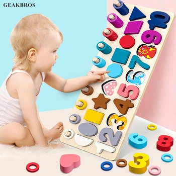 Kids Preschool Wooden Montessori Toys 3 in 1 Logarithmic Board Fishing Game Count Match Children Early Education Teaching Math
Kids Preschool Wooden Montessori Toys 3 in 1 Logarithmic Board Fishing Game Count Match Children Early Education Teaching Math