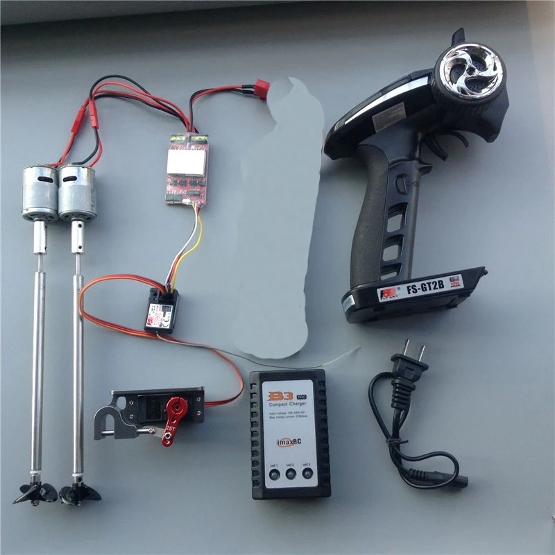 RC Fishing Bait Boat Dual Motor Differential Turn Drive Set Motor+ESC+Shaft+Servo+Propeller Dog Power Kit for 40-70cm Ship
RC Fishing Bait Boat Dual Motor Differential Turn Drive Set Motor+ESC+Shaft+Servo+Propeller Dog Power Kit for 40-70cm Ship