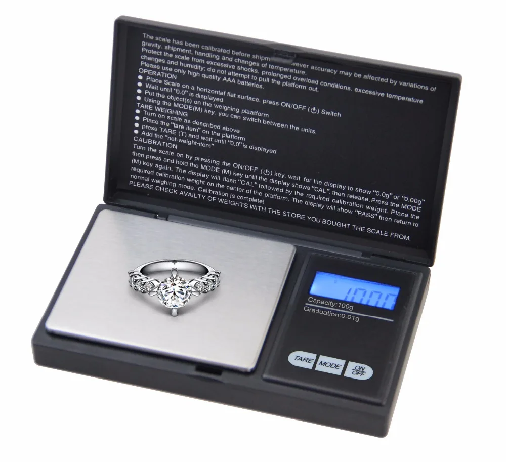 ACCT Mini цифровые карманные весы 100 г x 0 01 ювелирные лабораторные высокоточная