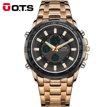 OTS 2018 Luxury Brand Watch Men Business Casual Wristwatch Full Steel Military Sport relogios masculinos Digital Quartz Watches
OTS 2018 Luxury Brand Watch Men Business Casual Wristwatch Full Steel Military Sport relogios masculinos Digital Quartz Watches
