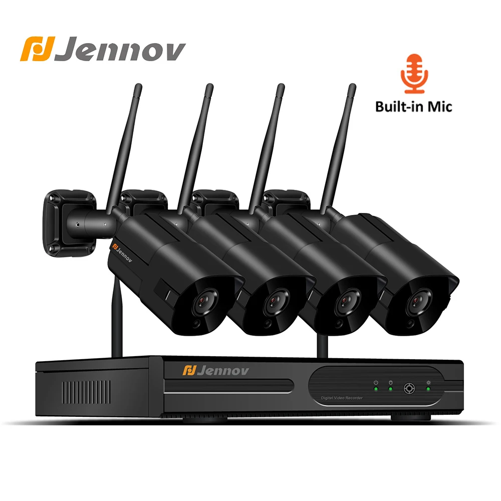 Jennov Audio 4CH 2MP 1080P Wireless Security Camera System Video Surveillance Kit IP Cam CCTV System NVR WIFI P2P Remote View
Jennov Audio 4CH 2MP 1080P Wireless Security Camera System Video Surveillance Kit IP Cam CCTV System NVR WIFI P2P Remote View