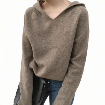 FRSEUCAG 18 Best selling cashmere sweater women's short hooded sweater long-sleeved knit loose pullover soft and comfortable
FRSEUCAG 18 Best selling cashmere sweater women's short hooded sweater long-sleeved knit loose pullover soft and comfortable