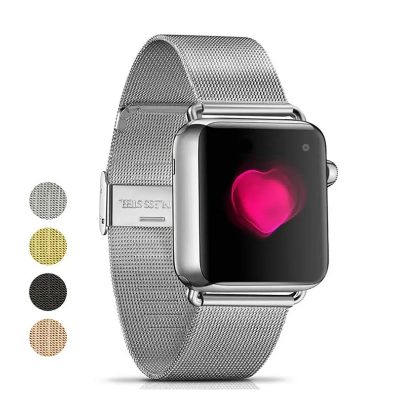 Milanese stainless steel for Apple Watch Series 3/2/1 double buckle 42mm 38mm for iwatch band
Milanese stainless steel for Apple Watch Series 3/2/1 double buckle 42mm 38mm for iwatch band