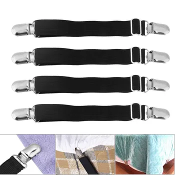 4Pcs/Set Bed Sheet Clip Bed sheet Belt Fastener Mattress Elastic Non-slip Clip Blanket Gripper Black
4Pcs/Set Bed Sheet Clip Bed sheet Belt Fastener Mattress Elastic Non-slip Clip Blanket Gripper Black