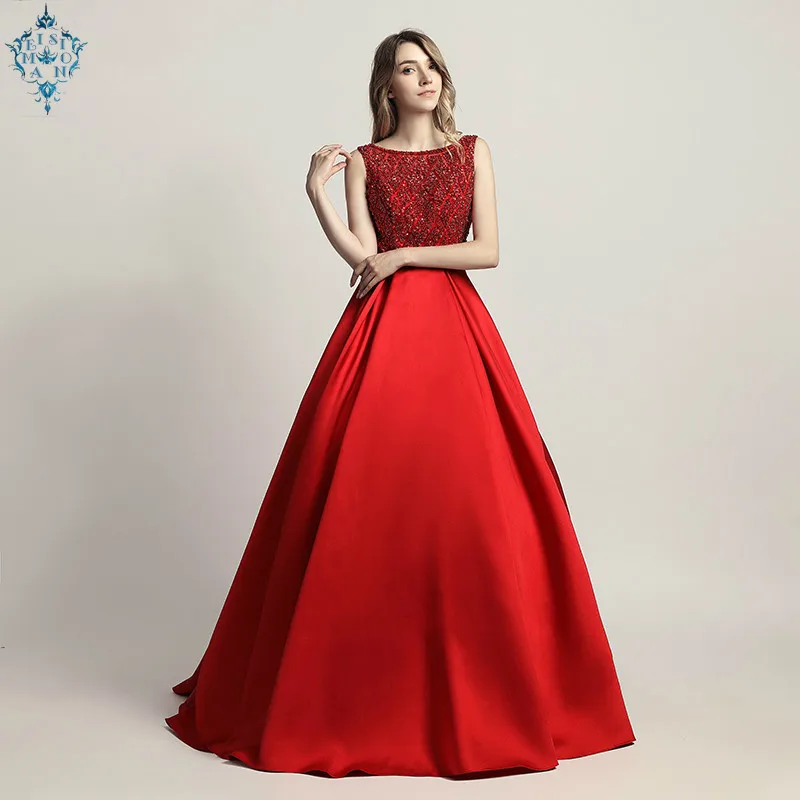 Ameision Stunning Beaded Sleeveless Evening Party Dresses 2019 Long Elegant O Neck Sexy Backless Satin Floor Length Prom Gowns
Ameision Stunning Beaded Sleeveless Evening Party Dresses 2019 Long Elegant O Neck Sexy Backless Satin Floor Length Prom Gowns