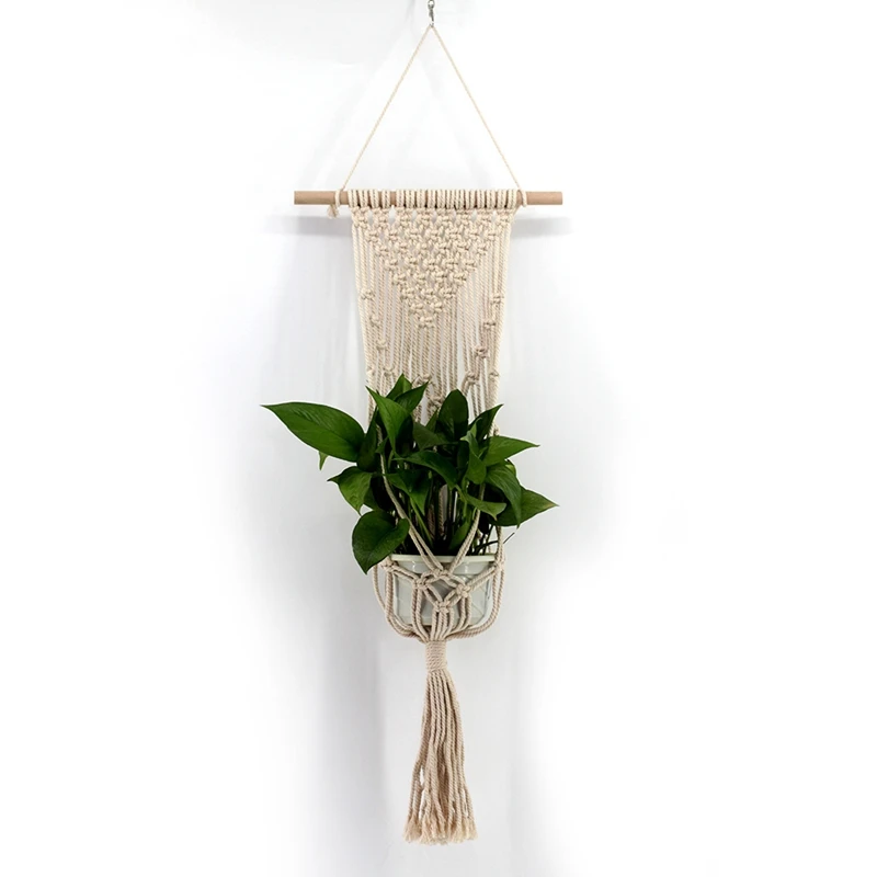 Macrame Plant Hanger Handmade Woven Cotton Plant Holder Wall Hanging Planter Basket for Indoor Outdoor Garden Balcony Decoration
Macrame Plant Hanger Handmade Woven Cotton Plant Holder Wall Hanging Planter Basket for Indoor Outdoor Garden Balcony Decoration