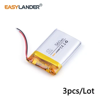 3pcs /Lot 503335 560mah 3.7v lithium Li ion polymer rechargeable battery 053335 MP3 MP4 MP5 GPS Bluetooth Headset toys
3pcs /Lot 503335 560mah 3.7v lithium Li ion polymer rechargeable battery 053335 MP3 MP4 MP5 GPS Bluetooth Headset toys