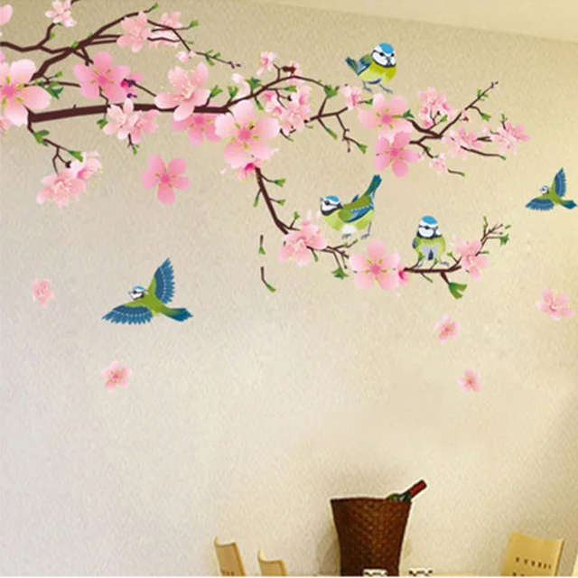 % Romantic Peach Blossom Swallow PVC Removable Room Decal Art DIY flowers Wall Sticker bedroom Home Decor Animal bird wallpaper
% Romantic Peach Blossom Swallow PVC Removable Room Decal Art DIY flowers Wall Sticker bedroom Home Decor Animal bird wallpaper